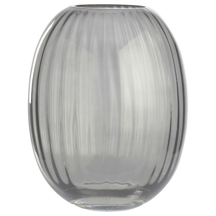 Day Jarrón Oval Gris, Hecho a Mano, Altura 24 cm Diámetro 19.5 cm