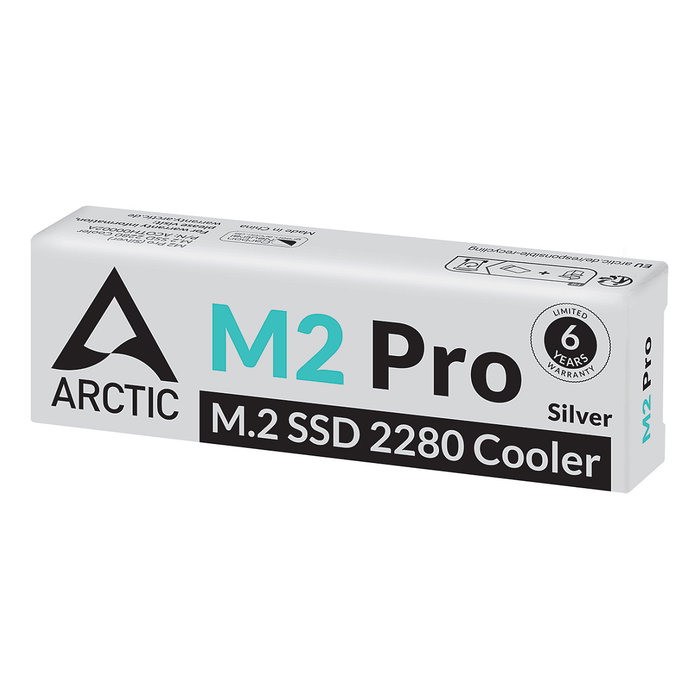 ARCTIC Disipador Térmico M.2 Pro Plateado para SSD NVMe - Incluye Conducto Térmico, Aluminio, 24.2 * 73 * 10.5 mm