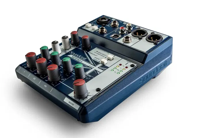 Soundcraft Notepad-5 Mesa de Mezclas de Audio USB Profesional con Preamplificadores Legendarios y Diseño Duradero