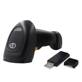 Globbaltec Escáner de códigos de barras 1D inalámbrico 2,4G con soporte