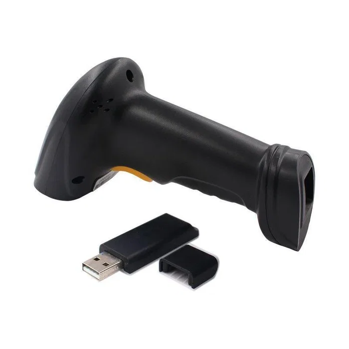 Globbaltec Escáner de códigos de barras 1D inalámbrico 2,4G con soporte