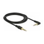 DeLOCK Cable de audio 85613 de 3,5 mm con conector angular, 2 m, negro