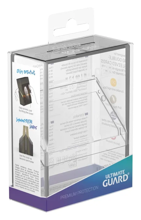 Ultimate Guard Boulder Deck box Transparente Tamaño 40+ (Para hasta 40+ cartas) - 1 Pieza