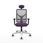 PIQUERAS Y CRESPO Silla de oficina Motilla con mecanismo Sincro, Morado y Gris