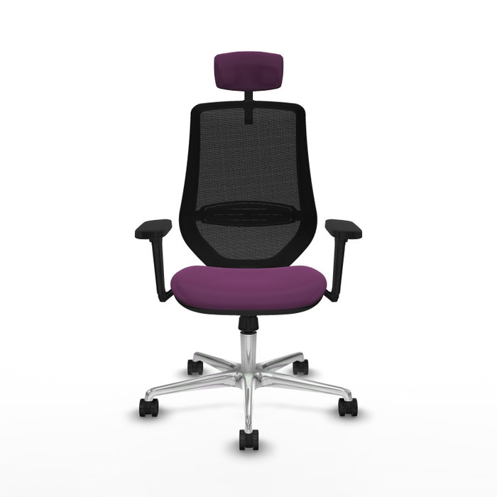 PIQUERAS Y CRESPO Silla de oficina Mardos con mecanismo Sincro, Morado y Negro