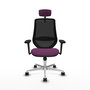PIQUERAS Y CRESPO Silla de oficina Mardos con mecanismo Sincro, Morado y Negro