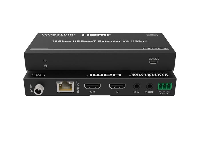 Vivolink VLHDMIEXT150 Extensor HDMI HDBaseT 18Gbps 150m 1080P 120m 4K con PoC Vivolink VLHDMIEXT150 Extensor HDMI HDBaseT 18Gbps 150m 1080P 120m 4K con PoC