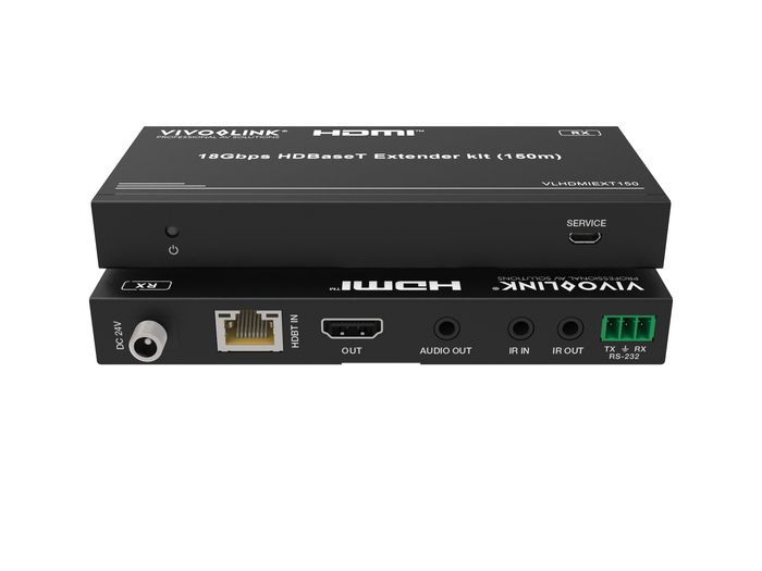 Vivolink VLHDMIEXT150 Extensor HDMI HDBaseT 18Gbps 150m 1080P 120m 4K con PoC Vivolink VLHDMIEXT150 Extensor HDMI HDBaseT 18Gbps 150m 1080P 120m 4K con PoC