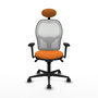 PIQUERAS Y CRESPO Silla de oficina Jorquera Naranja y Blanco