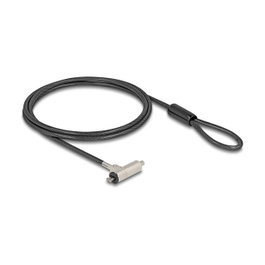 DeLOCK 20678 Candado para portátil con llave, Nano, 1,8 m, Negro