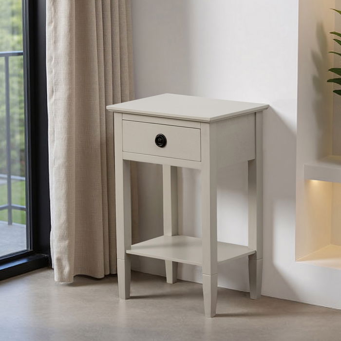 Mesita Gris Claro Dm 40 X 30 X 61 cm Mesita Gris Claro Dm 40 X 30 X 61 cm