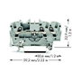 WAGO 2001-1301 Bornera de paso de 3 conductores