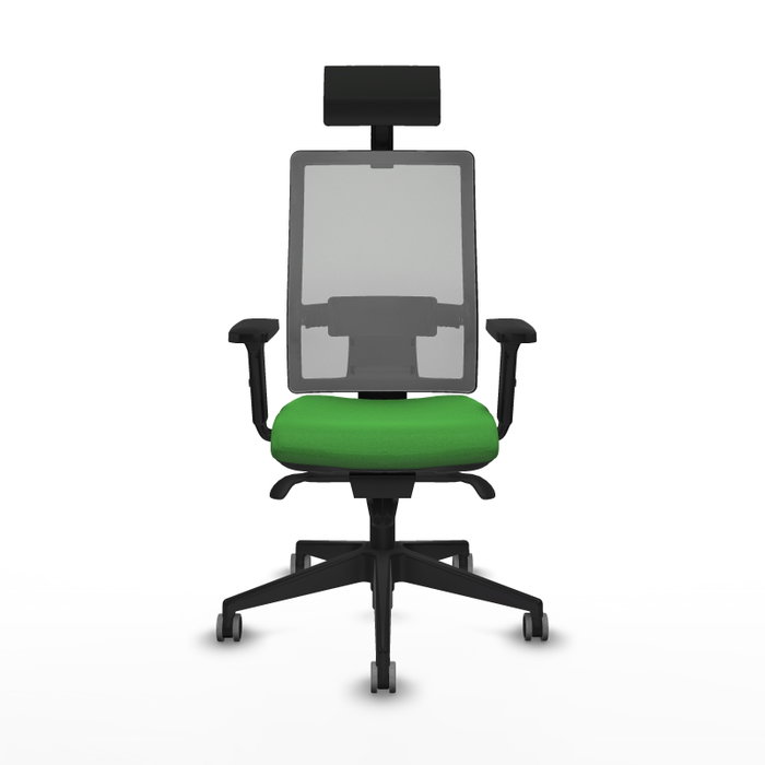 PIQUERAS Y CRESPO Silla de oficina Horna Verde y Gris con mecanismo Sincro PIQUERAS Y CRESPO Silla de oficina Horna Verde y Gris con mecanismo Sincro