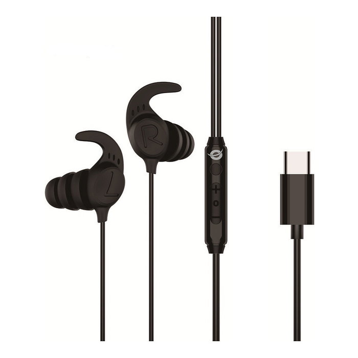Conceptronic BRENDAN05B Auriculares In-Ear USB-C Negro Conceptronic BRENDAN05B Auriculares In-Ear USB-C Negro