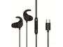 Conceptronic Brendan05B Auriculares In-Ear USB-C con Micrófono, Sonido Hi-Fi, Ganchos de Silicona, Cable 1.2m, Negro