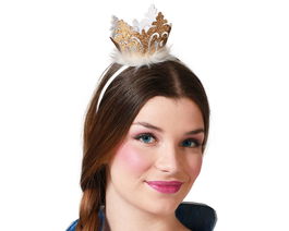 Diadema Dorada Con Corona De Princesa Para Mujer O Niña