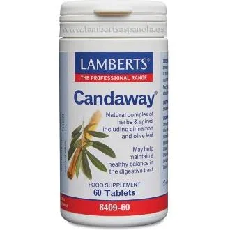 Lamberts Candaway Suplemento 60 Comprimidos - Extracto de Canela, Hoja de Olivo, Hinojo, Orégano - Apoyo Digestivo, Vegano Lamberts Candaway Suplemento 60 Comprimidos - Extracto de Canela, Hoja de Olivo, Hinojo, Orégano - Apoyo Digestivo, Vegano