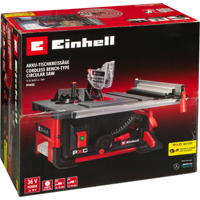 Einhell TE-TS 36/8 T Li Sierra de Mesa Inalámbrica Einhell TE-TS 36/8 T Li Sierra de Mesa Inalámbrica