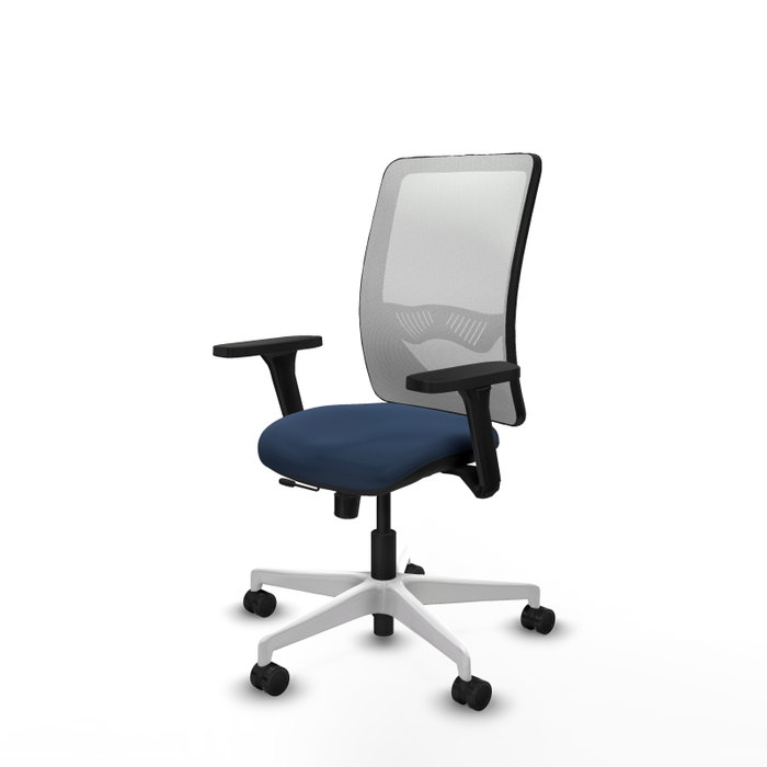 PIQUERAS Y CRESPO Silla de oficina Zulema Azul marino y Blanco