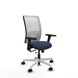 PIQUERAS Y CRESPO Silla de oficina Zulema Azul marino y Blanco