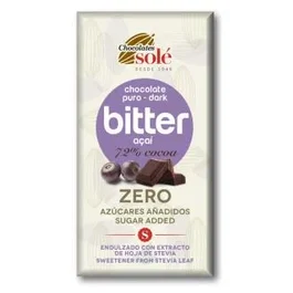 CHOCOLATES SOLE Chocolate Negro 72% con Açai y Stevia 100g