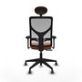 PIQUERAS Y CRESPO Silla de oficina Motilla con mecanismo Sincro/Traslack Naranja/Gris
