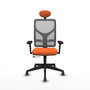 PIQUERAS Y CRESPO Silla de oficina Motilla con mecanismo Sincro/Traslack Naranja/Gris