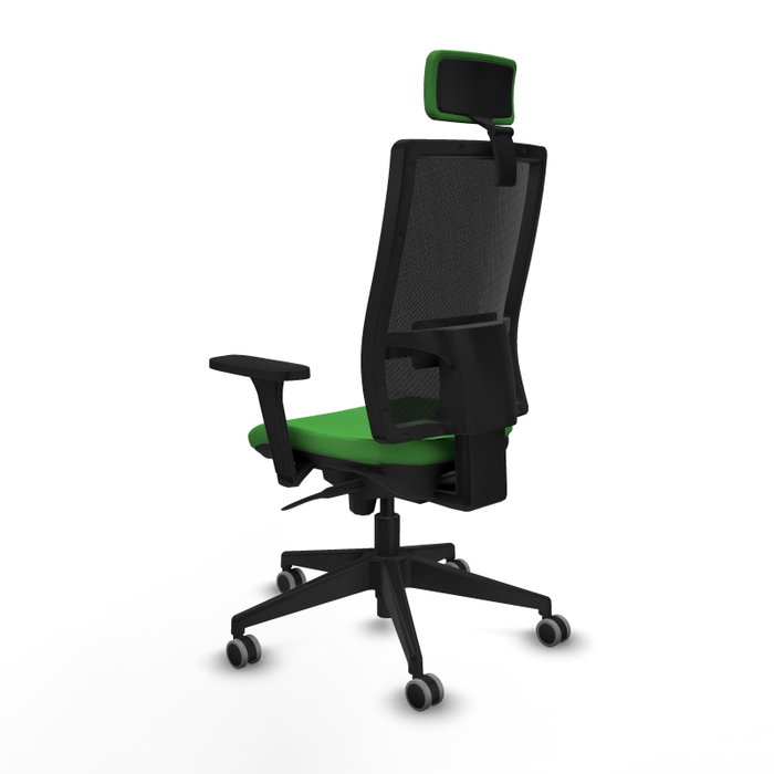 PIQUERAS Y CRESPO Silla de oficina Horna con Mecanismo Sincro, Verde y Negro