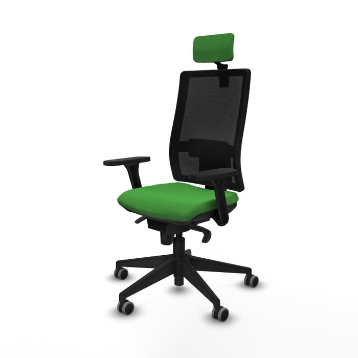 PIQUERAS Y CRESPO Silla de oficina Horna con Mecanismo Sincro, Verde y Negro