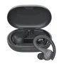 JLab Go Air Sport Auriculares Deportivos True Wireless Inalámbricos TWS con Gancho de Oreja, IP55, 32h de Batería, Grafito/Negro