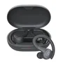 JLab Go Air Sport Auriculares Deportivos True Wireless Inalámbricos TWS con Gancho de Oreja, IP55, 32h de Batería, Grafito/Negro