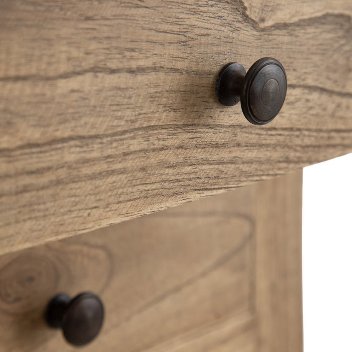Mesita Natural Madera Mindi Dormitorio 40 X 30 X 72 cm