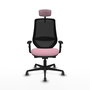 PIQUERAS Y CRESPO Silla de oficina Mardos con mecanismo Sincro/Traslack, Rosa y Negro