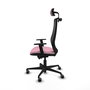 PIQUERAS Y CRESPO Silla de oficina Mardos con mecanismo Sincro/Traslack, Rosa y Negro