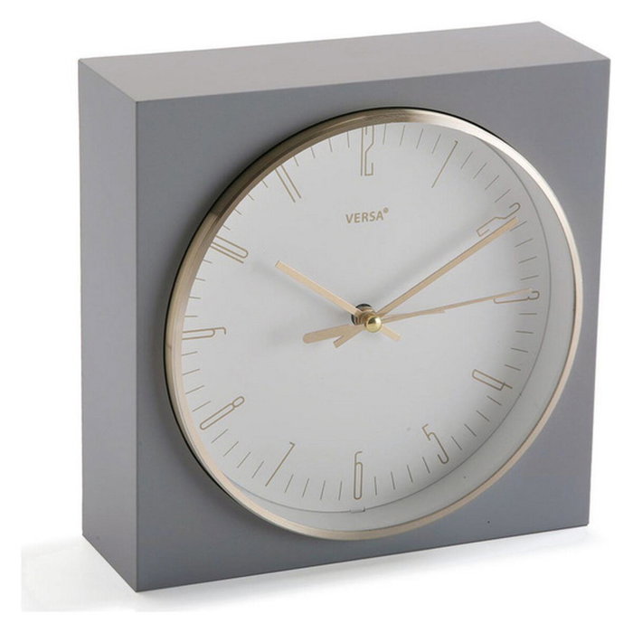 Reloj-Despertador Plástico (6,5 x 16,5 x 16,5 cm) Gris