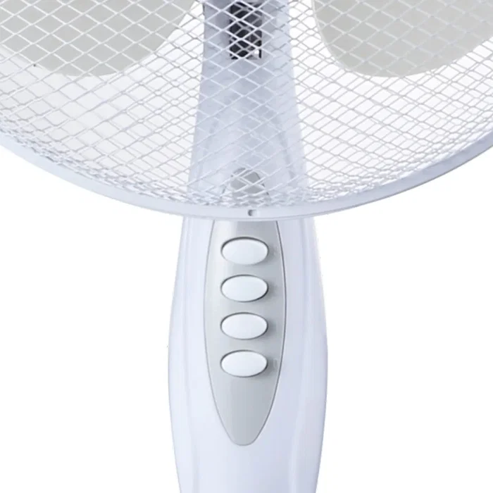 Haeger Ventilador de Piso 40 cm SF-16W.011A Blanco - 3 Velocidades, 4462.2 m³/h, 130 cm de Altura Ajustable