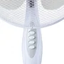 Haeger Ventilador de Piso 40 cm SF-16W.011A Blanco - 3 Velocidades, 4462.2 m³/h, 130 cm de Altura Ajustable
