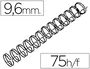 Gbc Espiral wire 3:1 9,6 mm n.6 negro capacidad 75 hojas caja de 100 unidades