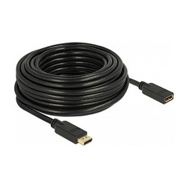 DeLOCK Cable DisplayPort 1.2 15 m Negro 4K 60Hz 3840 x 2160 píxeles 84908 Macho-Hembra 21.6 Gbit/s