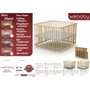 Webaby Parque Plegable Cuadrado Cali 100 x 100 cm Haya Cruda