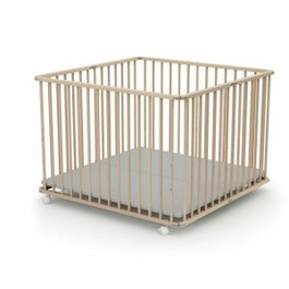 Webaby Parque Plegable Cuadrado Cali 100 x 100 cm Haya Cruda