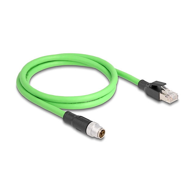 DeLOCK Cable M12 codificado X 8 pines macho a RJ45 macho 1 m DeLOCK Cable M12 codificado X 8 pines macho a RJ45 macho 1 m