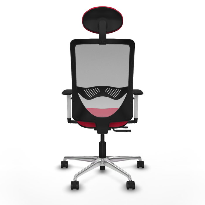 PIQUERAS Y CRESPO Silla de oficina Zulema con mecanismo Sincro/Traslack, Tapizado Rojo y Malla Gris PIQUERAS Y CRESPO Silla de oficina Zulema con mecanismo Sincro/Traslack, Tapizado Rojo y Malla Gris