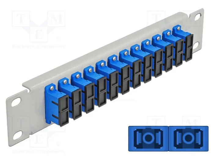 DeLOCK Panel de conexión de fibra óptica 12 puertos SC Duplex para rack 10 pulgadas DeLOCK Panel de conexión de fibra óptica 12 puertos SC Duplex para rack 10 pulgadas
