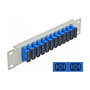 DeLOCK 10' Panel de Conexión Fibra Óptica Patchpanel 12 Puertos SC Duplex Azul 1U Rack Montaje