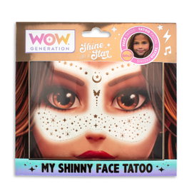 Kids Licensing | Tatuaje Facial Pecas Doradas Wow00168 para Niños, Brillo para Fiestas y Looks Creativos, +6 Años