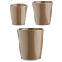 Ibergarden Set de 3 Macetas de Cerámica Cónica Taupe