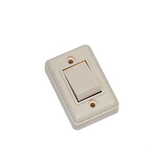BF Interruptor de superficie retractilado 6 a 250V Blanco Marfil BF Interruptor de superficie retractilado 6 a 250V Blanco Marfil