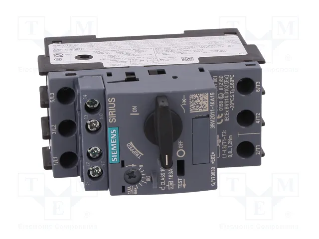 SIEMENS 3RV2011-1KA15 Interruptor motorizado 5,5kW S00 SIEMENS 3RV2011-1KA15 Interruptor motorizado 5,5kW S00