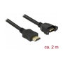 DeLOCK 85464 Cable HDMI tipo A macho a hembra de 2 m 4K 30 Hz